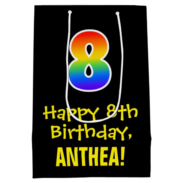 8:e födelsedagen: Roligt, fetstil, färgstark, regn (Baksidan)