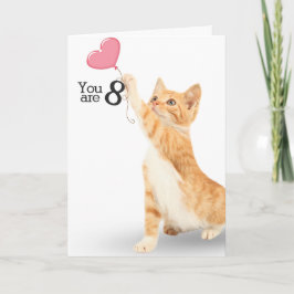 8:e födelsedagen Tabby katt Kort