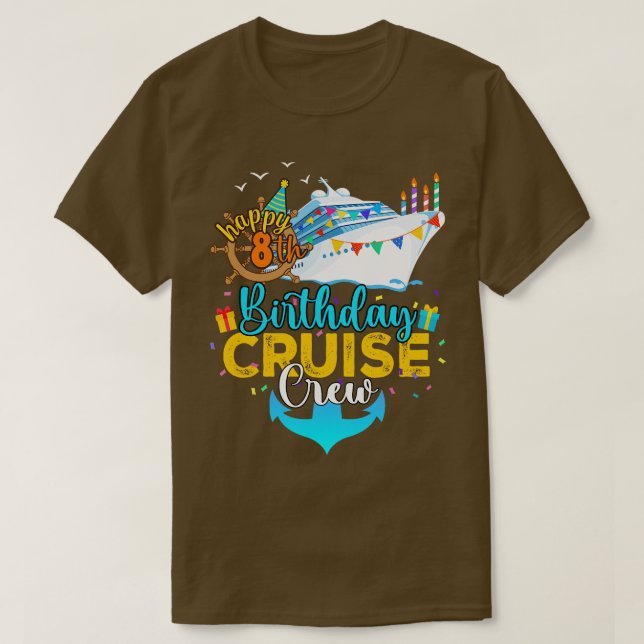 8:e födelsedagsbesättningen t shirt (Design framsida)