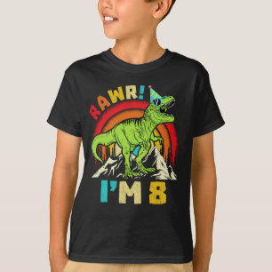 8:e födelsedagsdagen - Dinosaur T Rex Rawr I är 8 Shirt