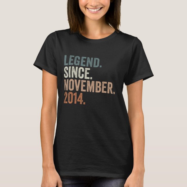 8:e födelsedagsdagen sedan november 2014 8 år O T Shirt (Framsida)