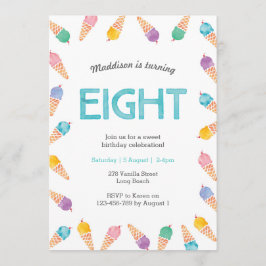 8:e Födelsedagsfesten | Inbjudan till Rainbow Ice