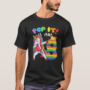 8:e födelsedagsflickorna döper Unicorn Pop Jag är T Shirt