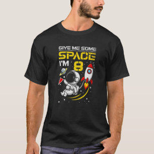 8:e födelsedagspojken 8 år gammal Rymden Astronau T Shirt