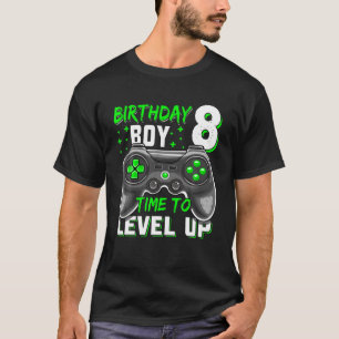 8:e födelsedagspojken Åtta år gammal nivå 8 olåst T Shirt