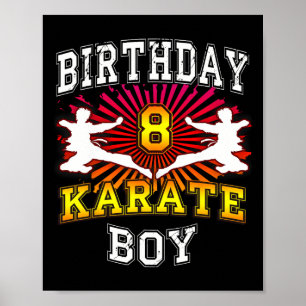 8:e födelsedagspojken - Karate 8 Years Old Kid Poster