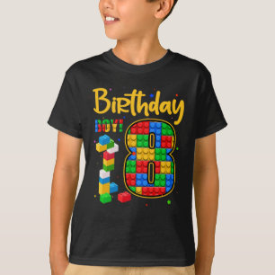 8:e födelsedagspresent 8 år gamla block Byggnad Bo T Shirt