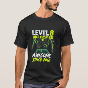 8:e födelsedagsspelaren 8-årsjubileet t shirt