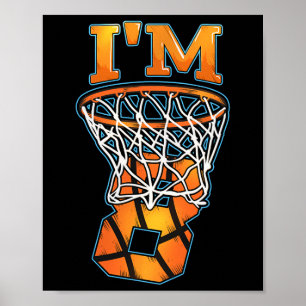8:e födelsedagsspelaren Basketball Player I är 8 p Poster