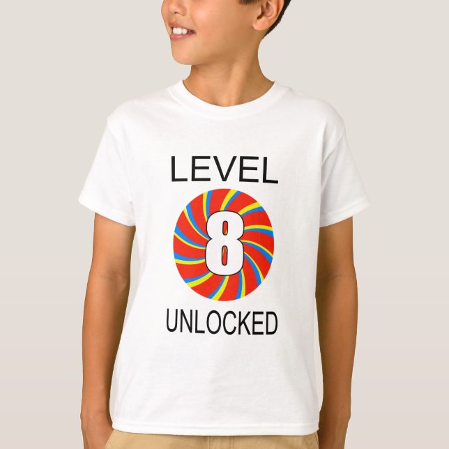 8:e födelsedagsspelaren t shirt (Framsida)