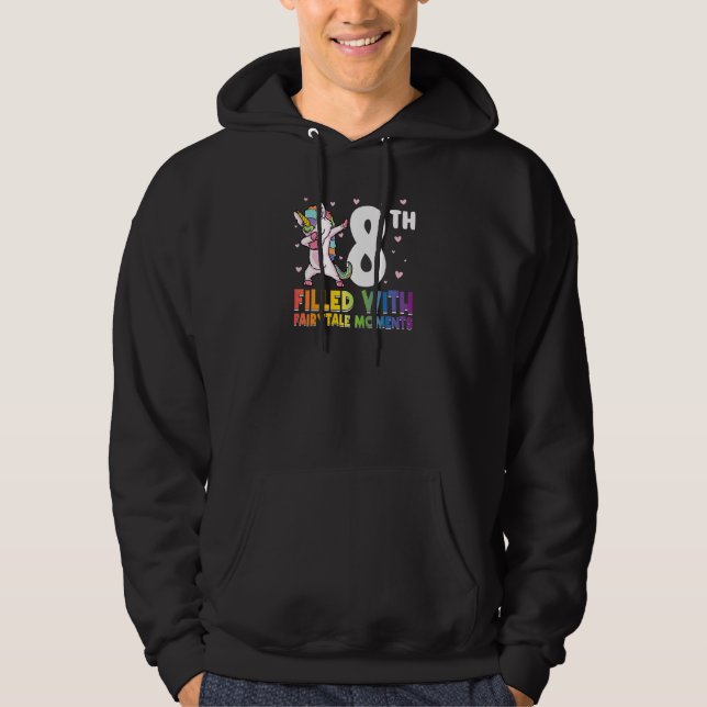 8:e fylld med sagda stunder på dagen hoodie (Framsida)