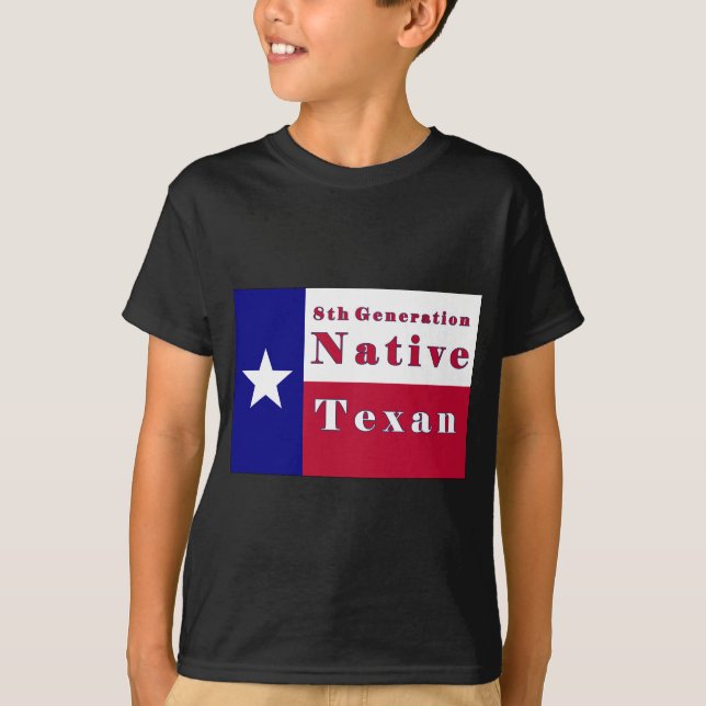 8:e Generation Native Texan Flagga Tee (Framsida)