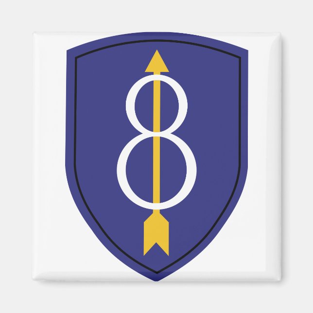 8:e infanteridivisionen magnet (Framsidan)