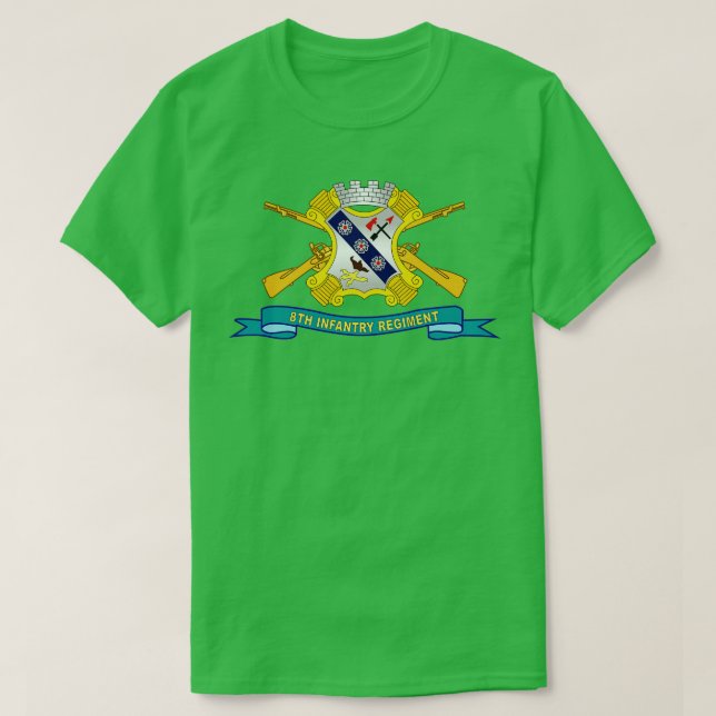 8:e infanteriregim med Br Ribbon X T Shirt (Design framsida)