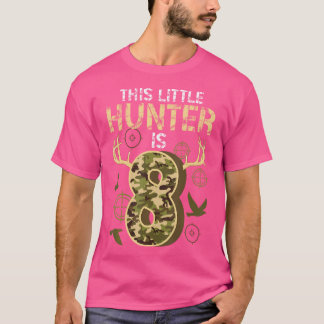 8:e jakt födelsedagsfest Åtta år gammal jägare föd T Shirt