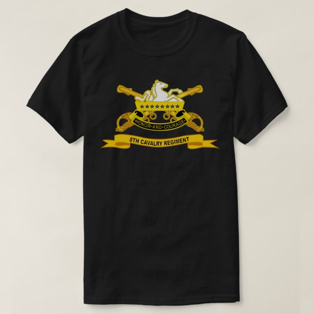 8:e kavalleriregementet med BR-band T Shirt (Design framsida)