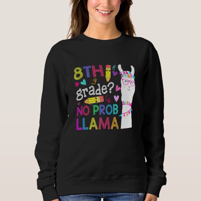 8:e Klass, ingen prob-Llama-lärare Student första  T Shirt (Framsida)