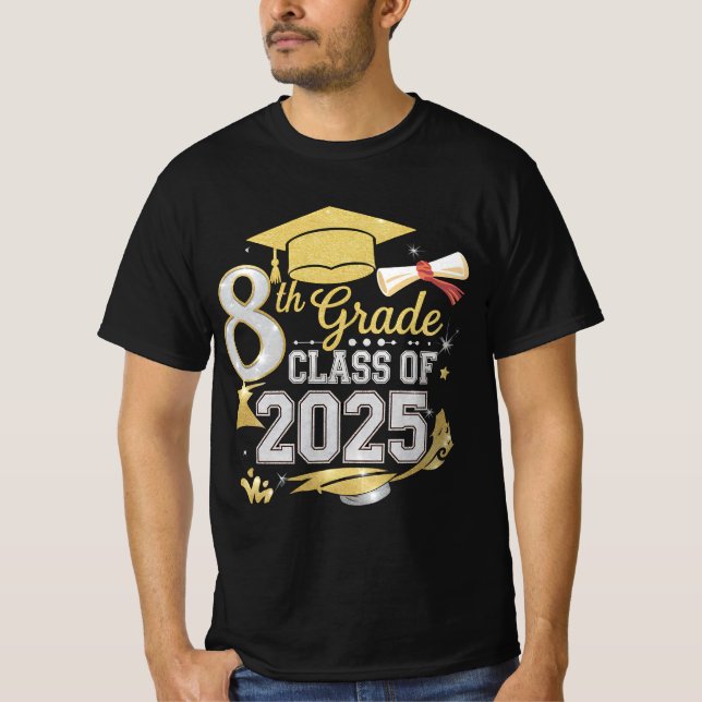 8:e klass klass 2025 examen examen t shirt (Framsida)