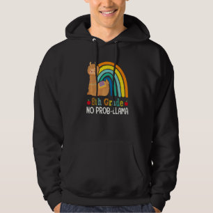8:e Klass No Prob Llama Eighth Klass Team Teacher Hoodie