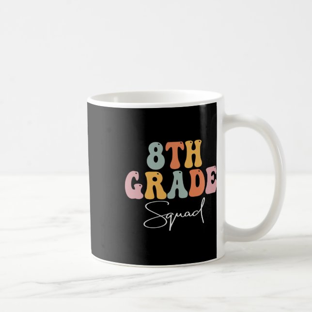 8:e Klass Squad Retro Groovy Women Lycklig Första  Kaffemugg (Höger)