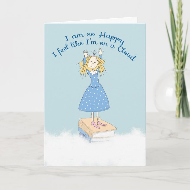 8:e Klass Studenten-annonsen Smiling Girl Inbjudan (Framsida)