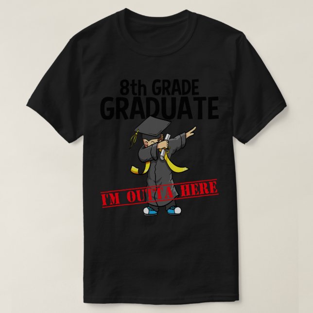 8:e Klass Studenten Shirt Funny Dabbing Boy Party T (Design framsida)