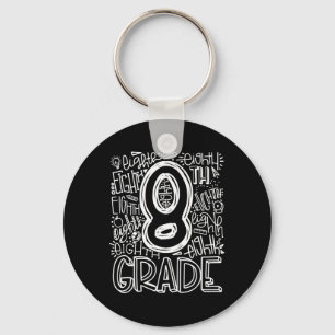 8:e klass typografi team Åttonde klass tillbaka ti Nyckelring