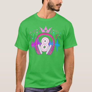 8:e Musik Födelsedagsfest Åtta Årig Musikalisk Bi T Shirt