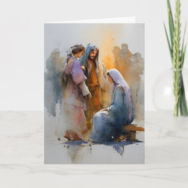 8:e stationen — Jesus möter Jerusalems kvinnor Kort (Framsida)