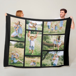 8 Familjefoto Collage Skapa Ditt Eget Fleecefilt