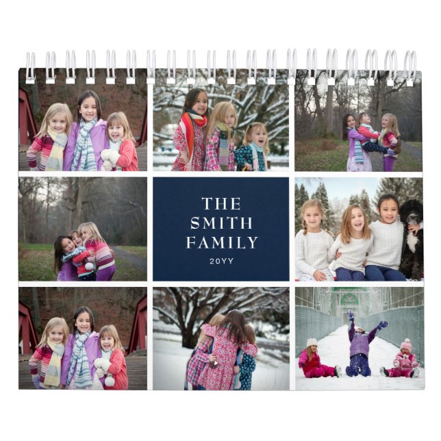 8 Family Photo Collage 2025 Calendar Kalender (Omslag)