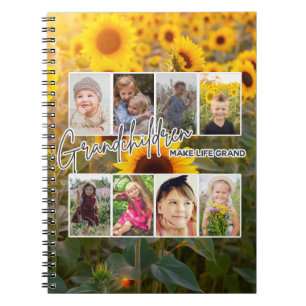 8 Foto "Grandchildren make Life Grand" Anteckningsbok