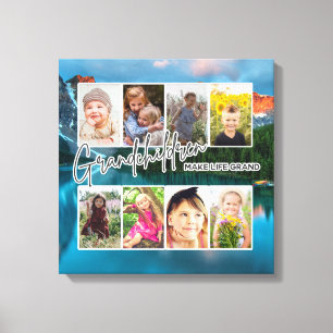 8 Foto "Grandchildren make Life Grand" Canvastryck