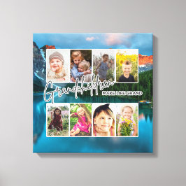 8 Foto "Grandchildren make Life Grand" Canvastryck