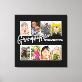 8 Foto "Grandchildren make Life Grand" Canvastryck