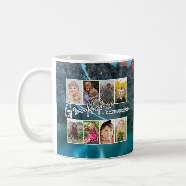 8 Foto "Grandchildren make Life Grand" Kaffemugg (Vänster)