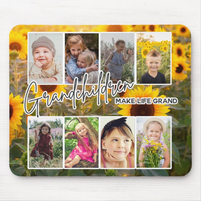 8 Foto "Grandföräldrar Make Life Grand" Musmatta (Framsidan)