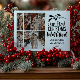 8 Foto Minimalistiska Vår Första Jul Som Gifta Julkort