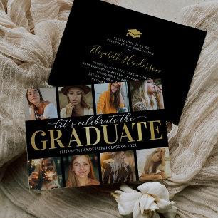 8 Fotocollage Modern inbjudan till examensfest
