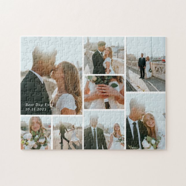 8-Fotogalleriets Anpassningsbar Personlig Puzzle Pussel (Horisontell)