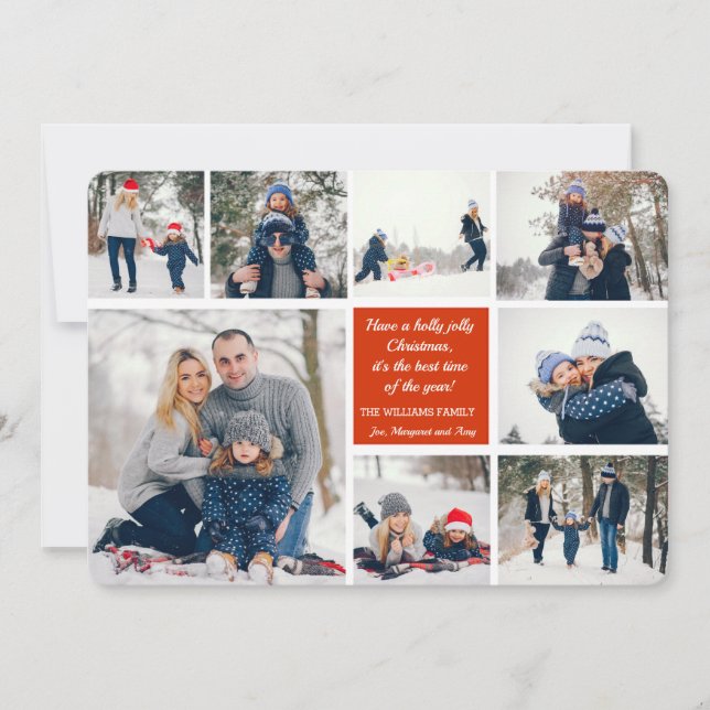 8 Fotojulklapp Inbjudningar (Framsida)