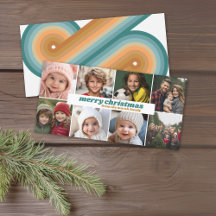 8 Fotokollage - God jul Retro Rand