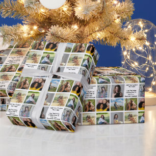 8 Fotokollage lägg till din egen Hälsning Presentpapper
