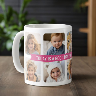 8 Fotokollage med menyfliksområdet Anpassningsbar Kaffemugg
