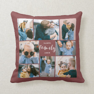 8 Fotokollage Modern Family Personlig Bricka Kudde