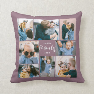 8 Fotokollage Modern Family Personlig Plats Kudde