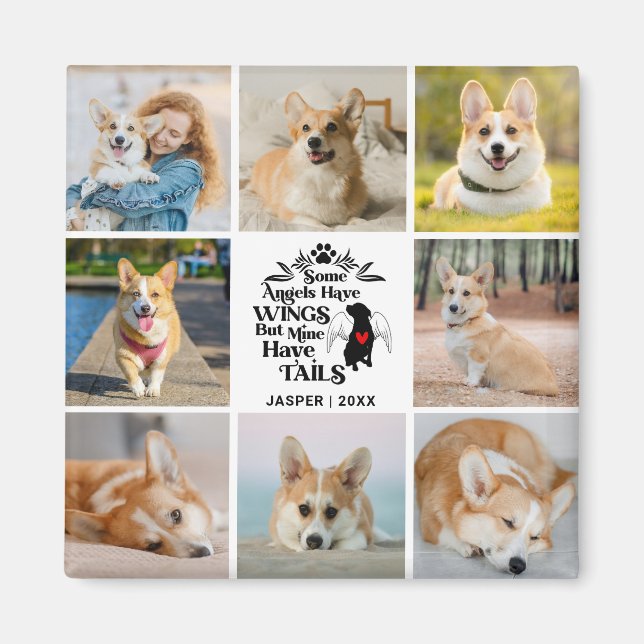 8 Fotokollage Pet Hund Loss-minne Magnet (Framsidan)