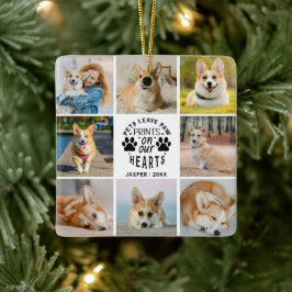 8 Fotokollage Pet-minnesminne Julgransprydnad Keramik