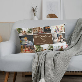 8 Fotominnesmärken Brown Bästa farföräldrar någons Lumbarkudde