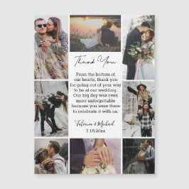 8 foton Samla det moderna tack du bröllop magnet